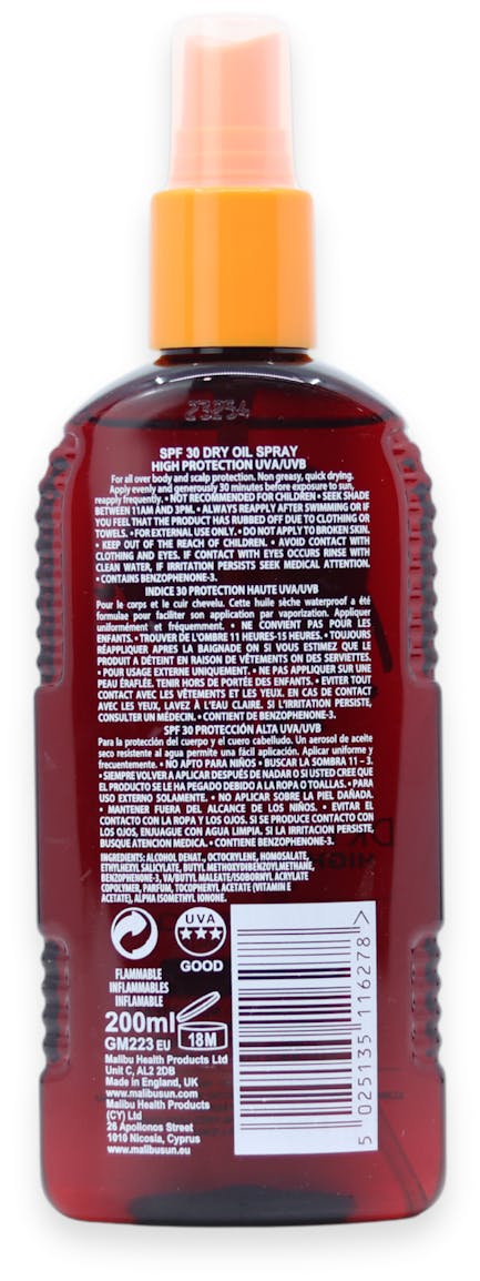 Malibu Dry Oil Spray SPF30 200ml - 3