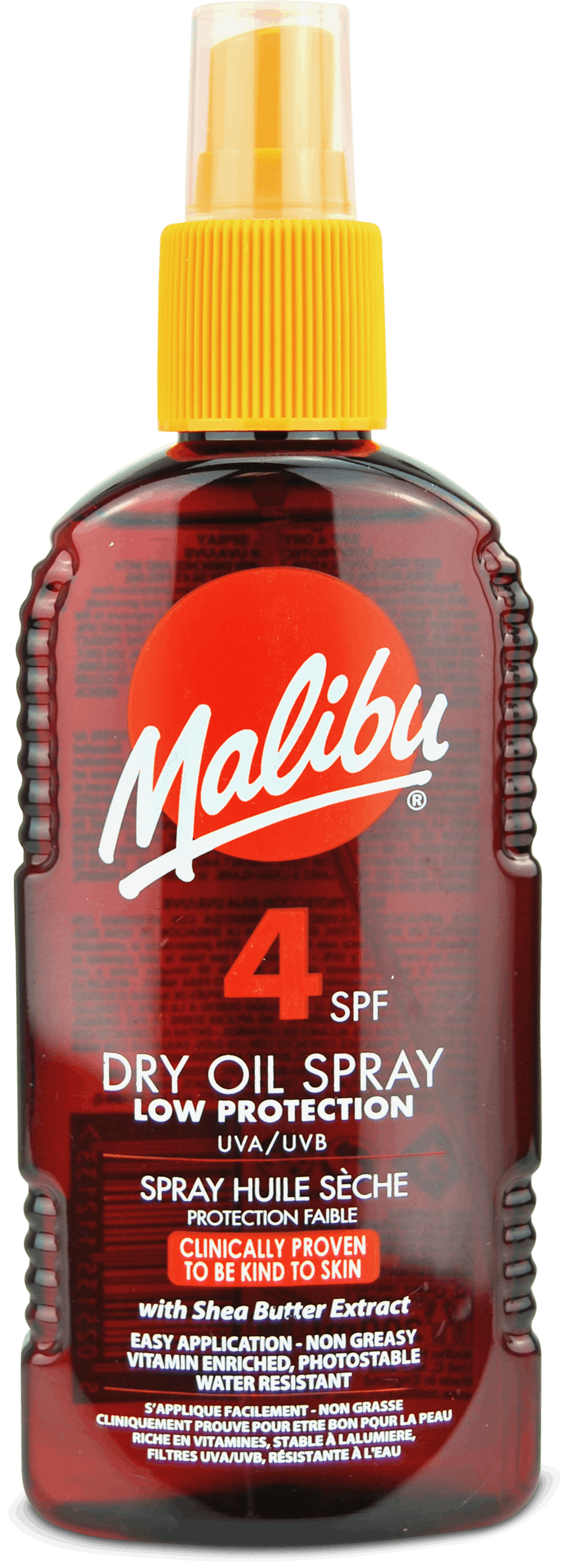 malibu dry oil spray spf 4