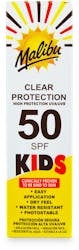 Malibu Kids Clear Protection Spray Pump SPF50 250ml