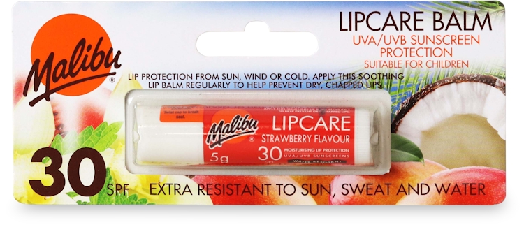 Malibu Malibu SPF30 Lip Balm 5g Strawberry