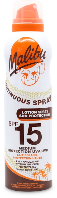 Malibu Malibu Continuous Spray Protective Lotion Aerosol Spray 175ml SPF15
