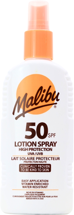Malibu SPF 50 Sun Lotion Spray 200ml SUMAL141