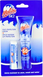 Malibu Ski Duo Face Protection Cream SPF50 and Lip Protection SPF20