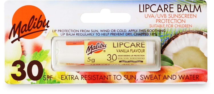 Malibu Lip Care Lip Balm SPF30 4g - Vanilla