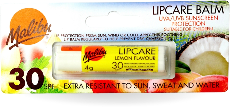 Malibu Lip Care Lip Balm SPF30 4g - Lemon