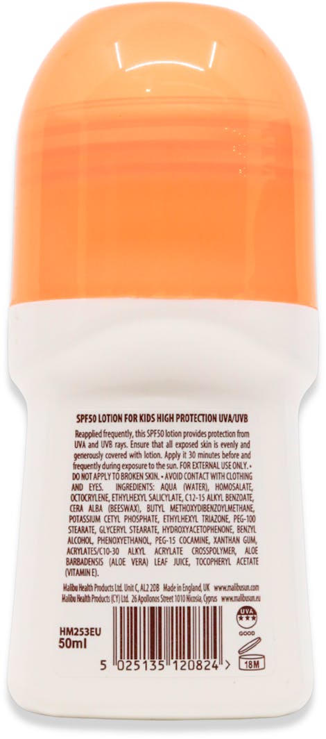 Malibu SPF50 Kids Roll-on Lotion 50ml - 2