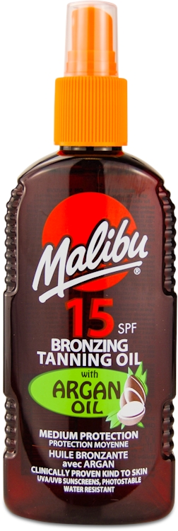 Malibu Malibu Bronzing and Tanning Oil With Argan Oil 200ml SPF15