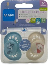 Mam Colours of Nature 6+ Months Soothers 2 Pack