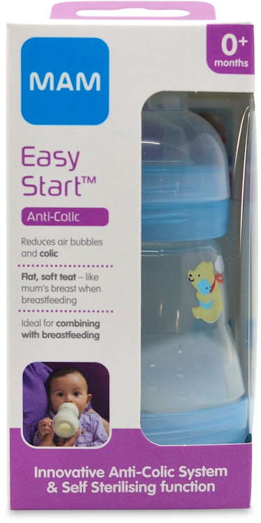 Photos - Baby Bottle / Sippy Cup MAM Feeding Bottle Anti-Colic 0+ Months 160ml 