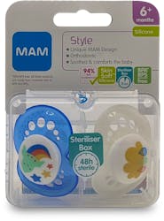 Mam Style Silicone Soothers 6+ Months 2 Pack