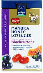 Manuka Health Honey Blackcurrant 15 Lozenges