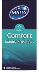 Mates Comfort Natural Sensations Condoms 9 Pack