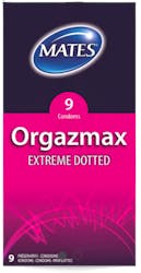 Mates Orgazmax Extreme Dotted Condoms 9 Pack