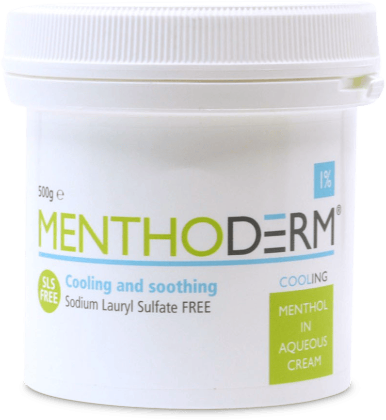 Menthoderm 1% Menthol Aqueous Cream Pot 500g