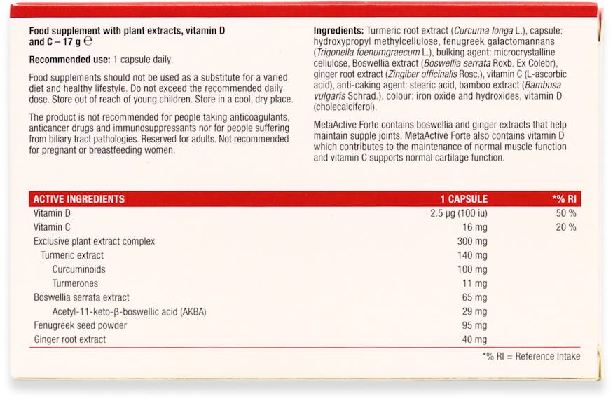 Metagenics MetaActive Forte 30 Capsules - 2