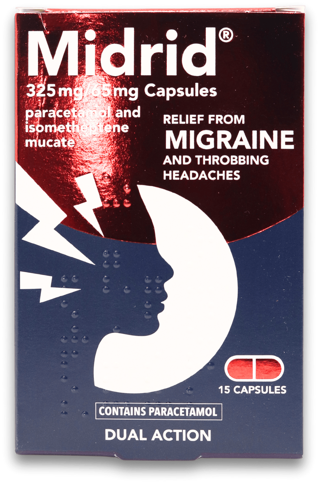 Midrid 325mg/65mg 15 Capsules