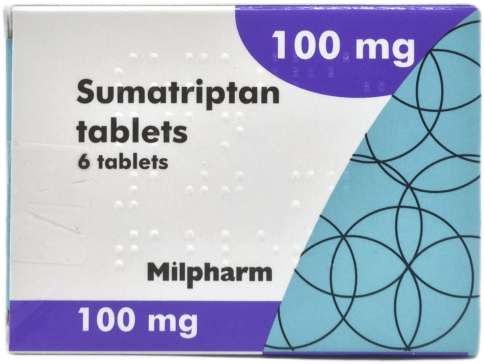 Migraine treatment - Milpharm Sumatriptan 100mg 6 Tablets