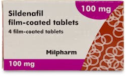 Milpharm Sildenafil 100mg Film Coated Tablets Pack of 4 (PGD)