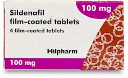Milpharm Sildenafil 100mg (PGD) 4 Tablets