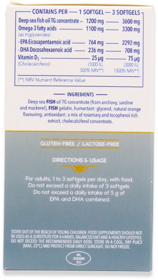 Minami MorEPA Platinum Elite Omega-3 + 1000IU Vitamin D3 60 Softgels - 2