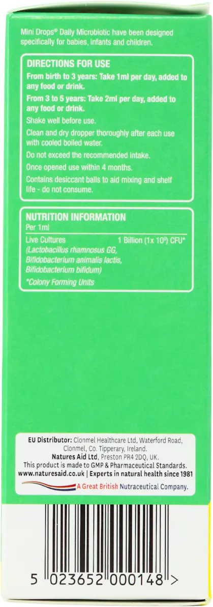 Natures Aid Mini Drops Daily Microbiotic 50ml - 3