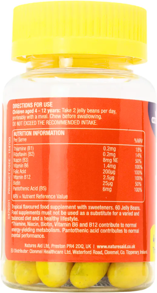 Natures Aid Mini Drops Jelly Beans Energy & Mind Tropical 60 Pack - 3