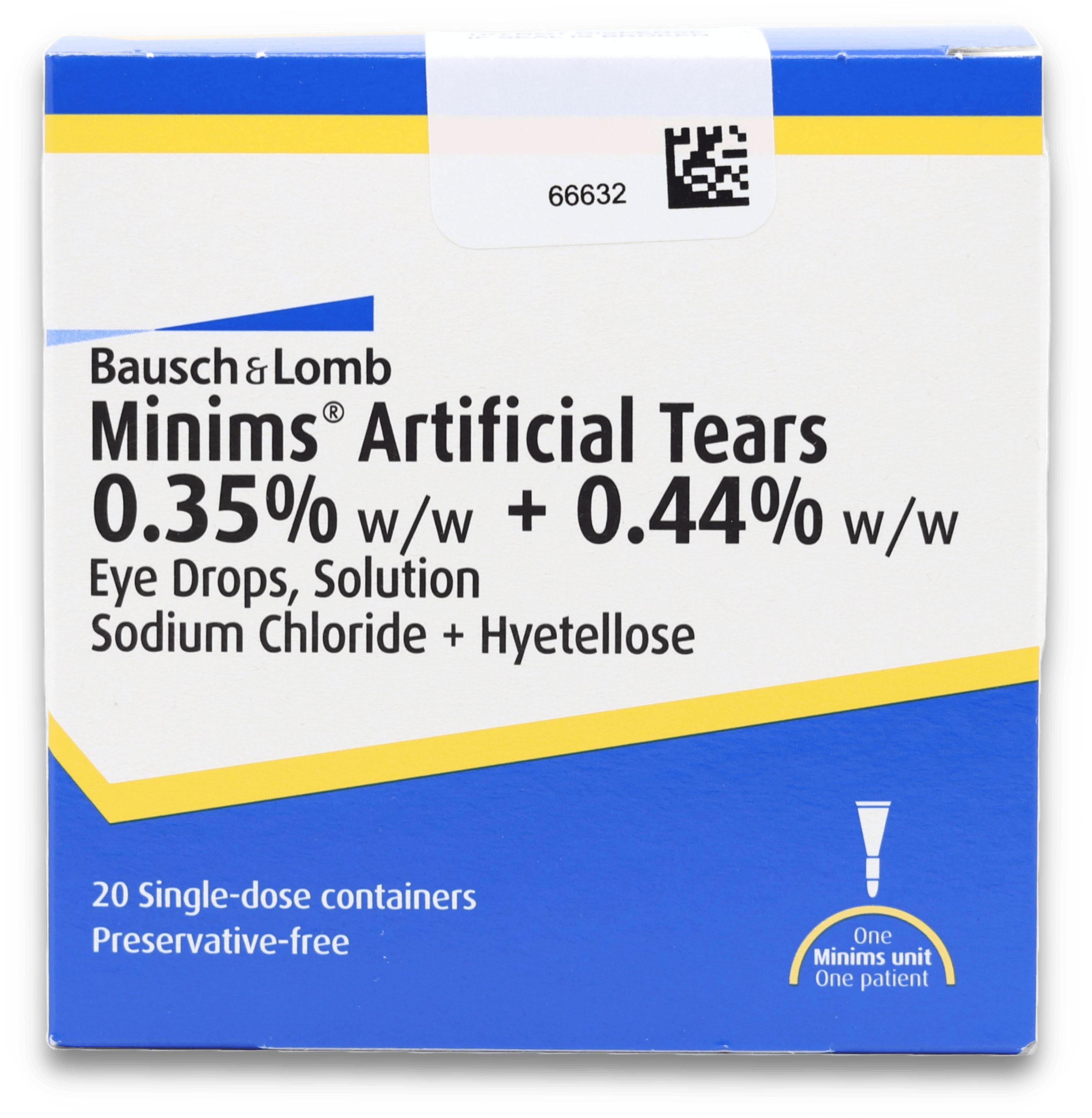 Minims Artificial Tears 20 Doses