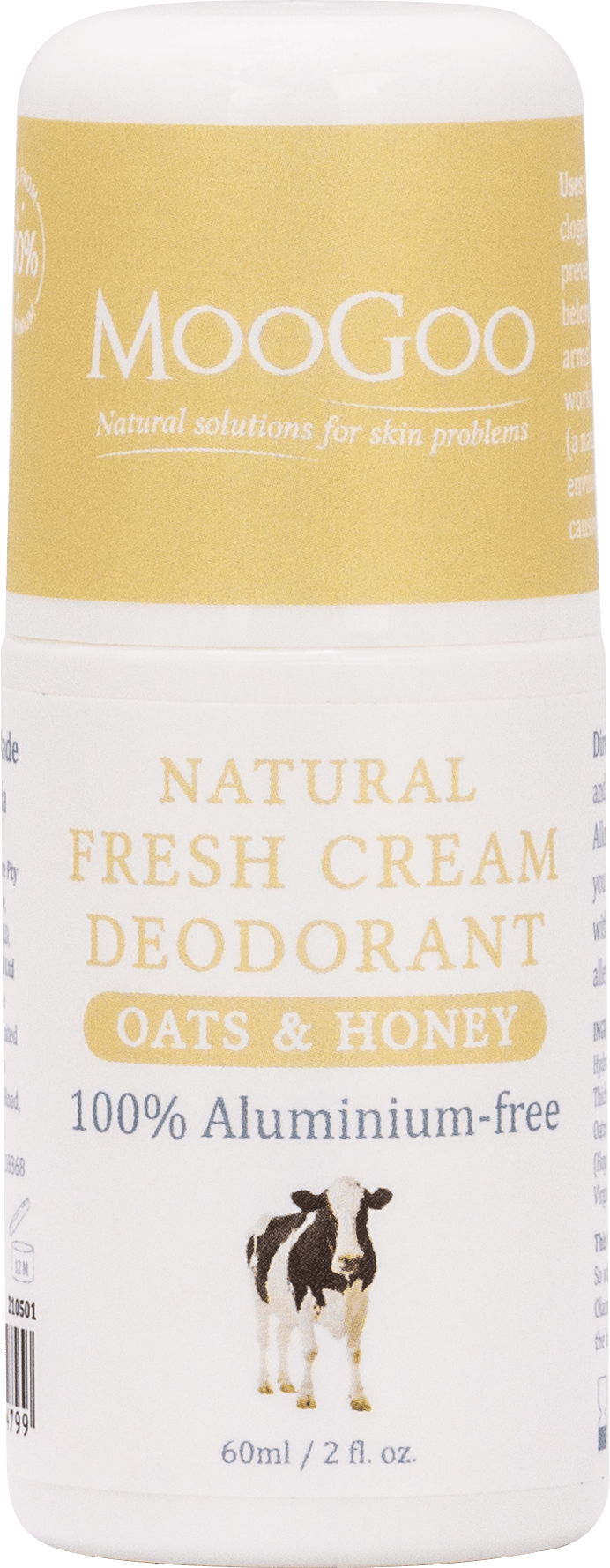 MooGoo Fresh Cream Deodorant - Oats & Honey 60ml