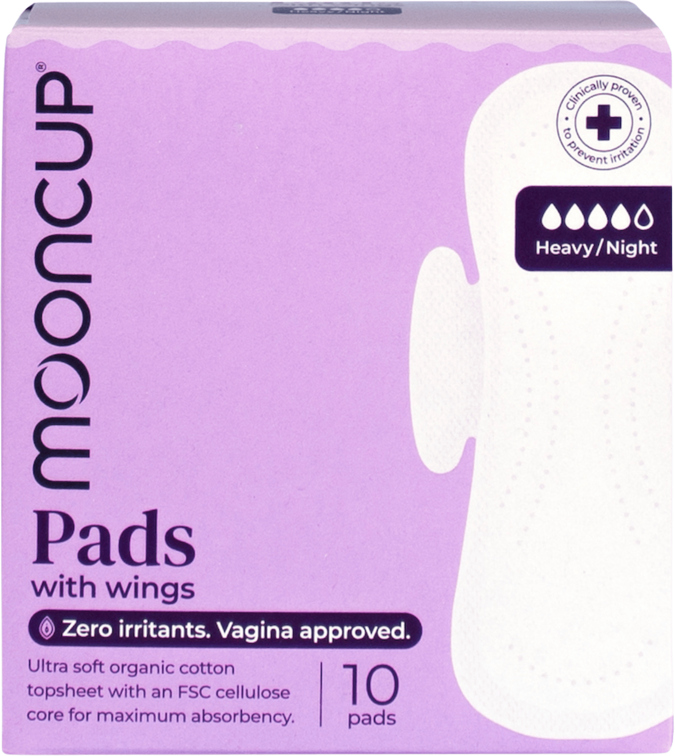 Mooncup Pads with Wings Heavy/Night 10 pack