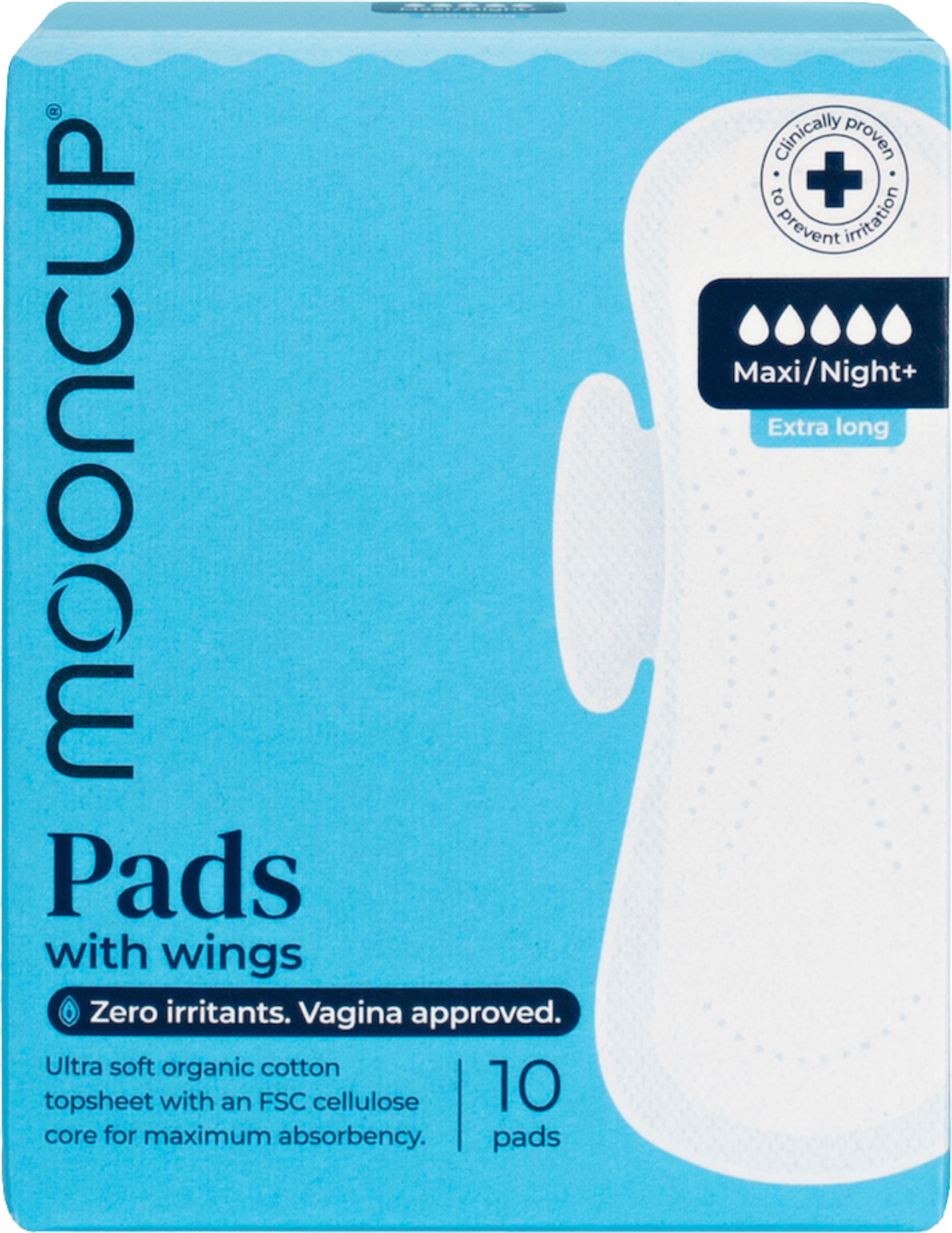 Mooncup Pads with Wings Maxi/Night+ 10 pack