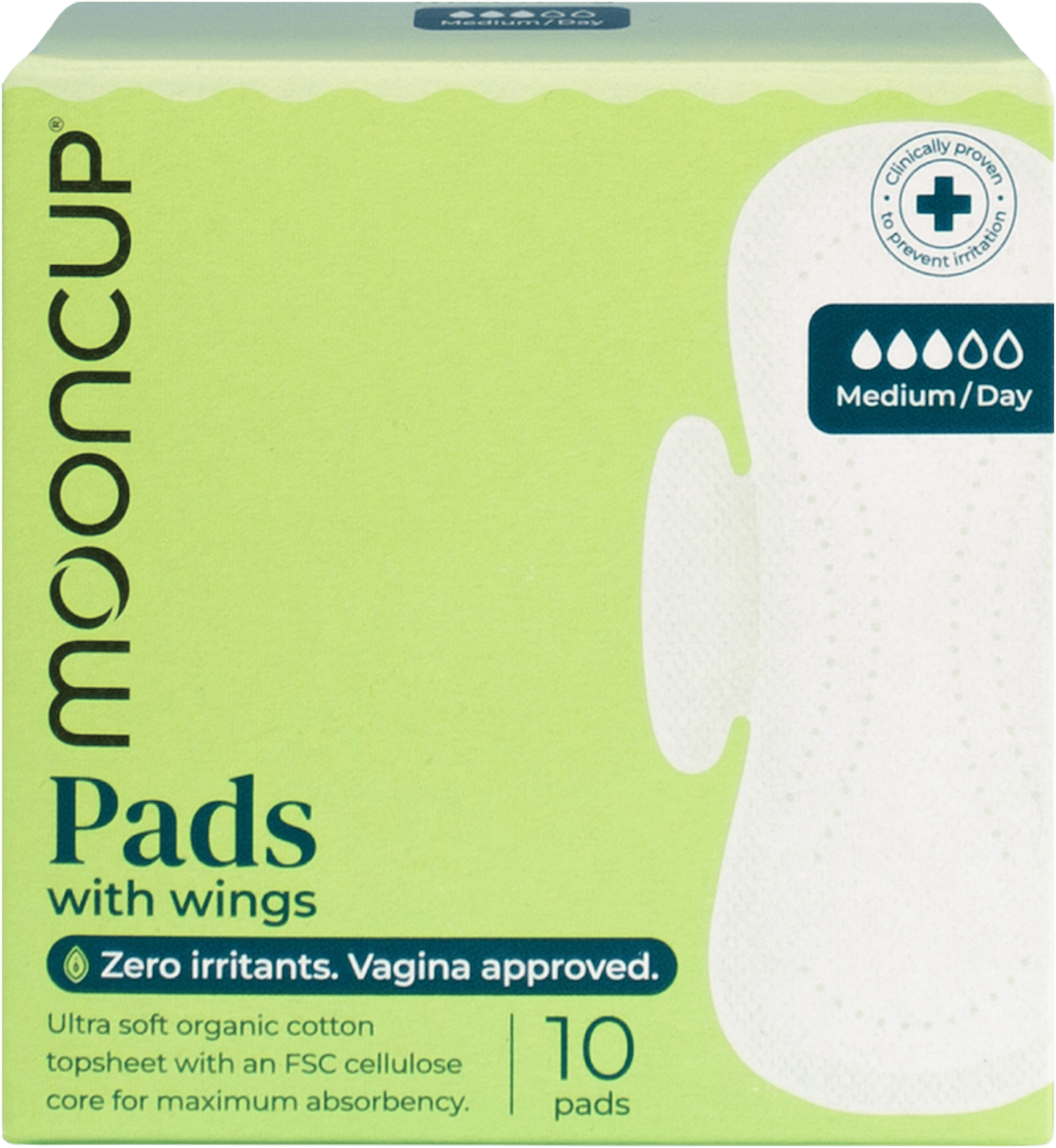 Mooncup Pads with Wings Medium/Day 10 pack