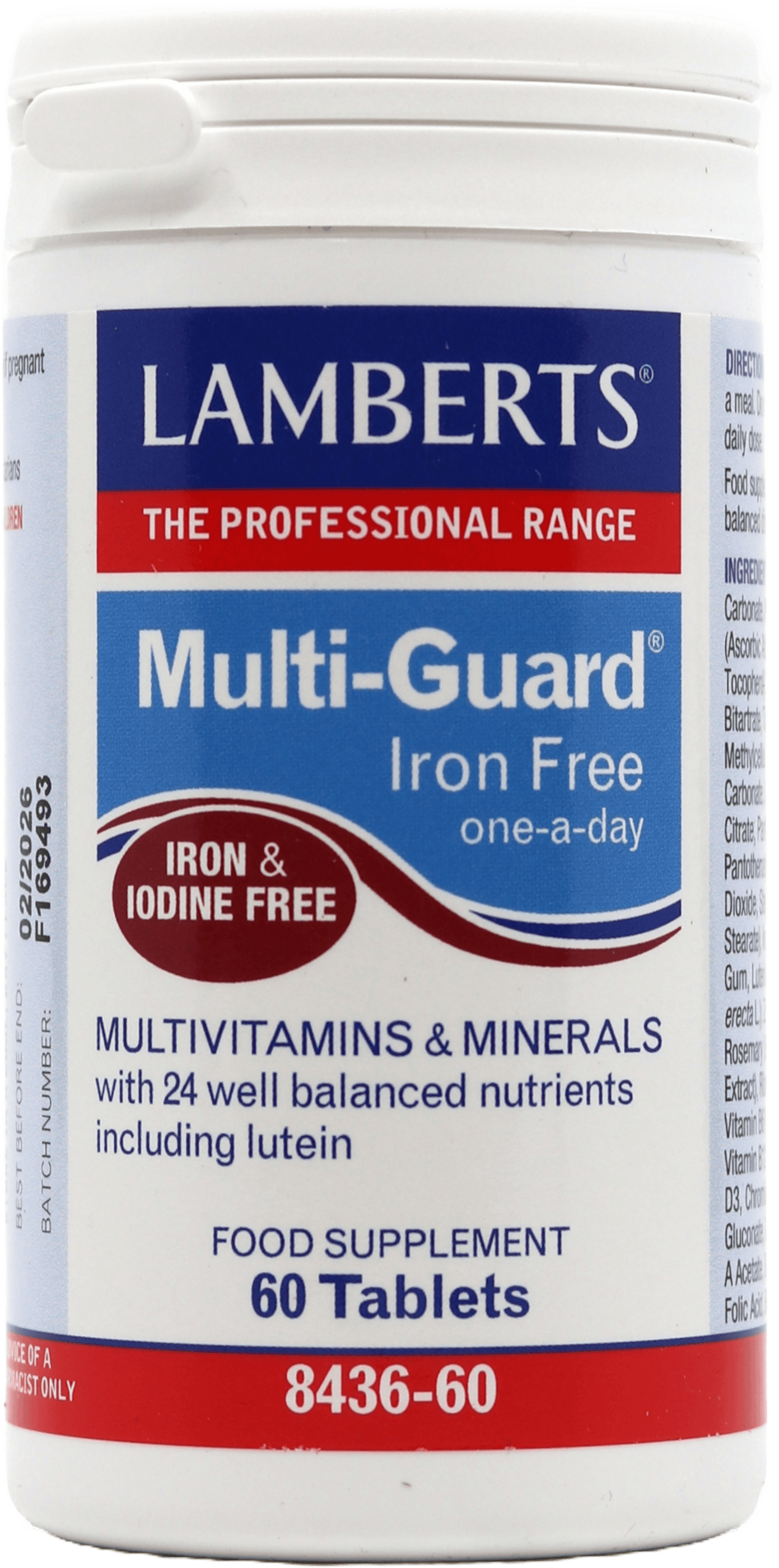 Lamberts Multi-Guard Iron Free Formula 60 Tablets