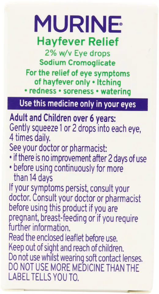 Murine Hayfever Relief Eye Drops 10ml - 2
