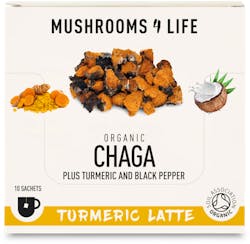 Mushrooms 4 Life Organic Chaga Turmeric Latte 10 Sachets