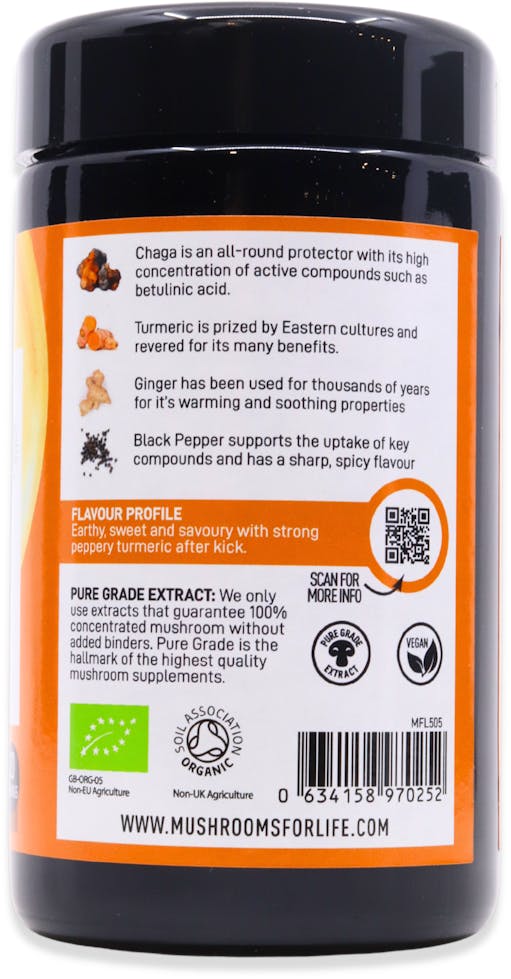 Mushrooms For Life Organic Chaga Turmeric Latte 120g - 2