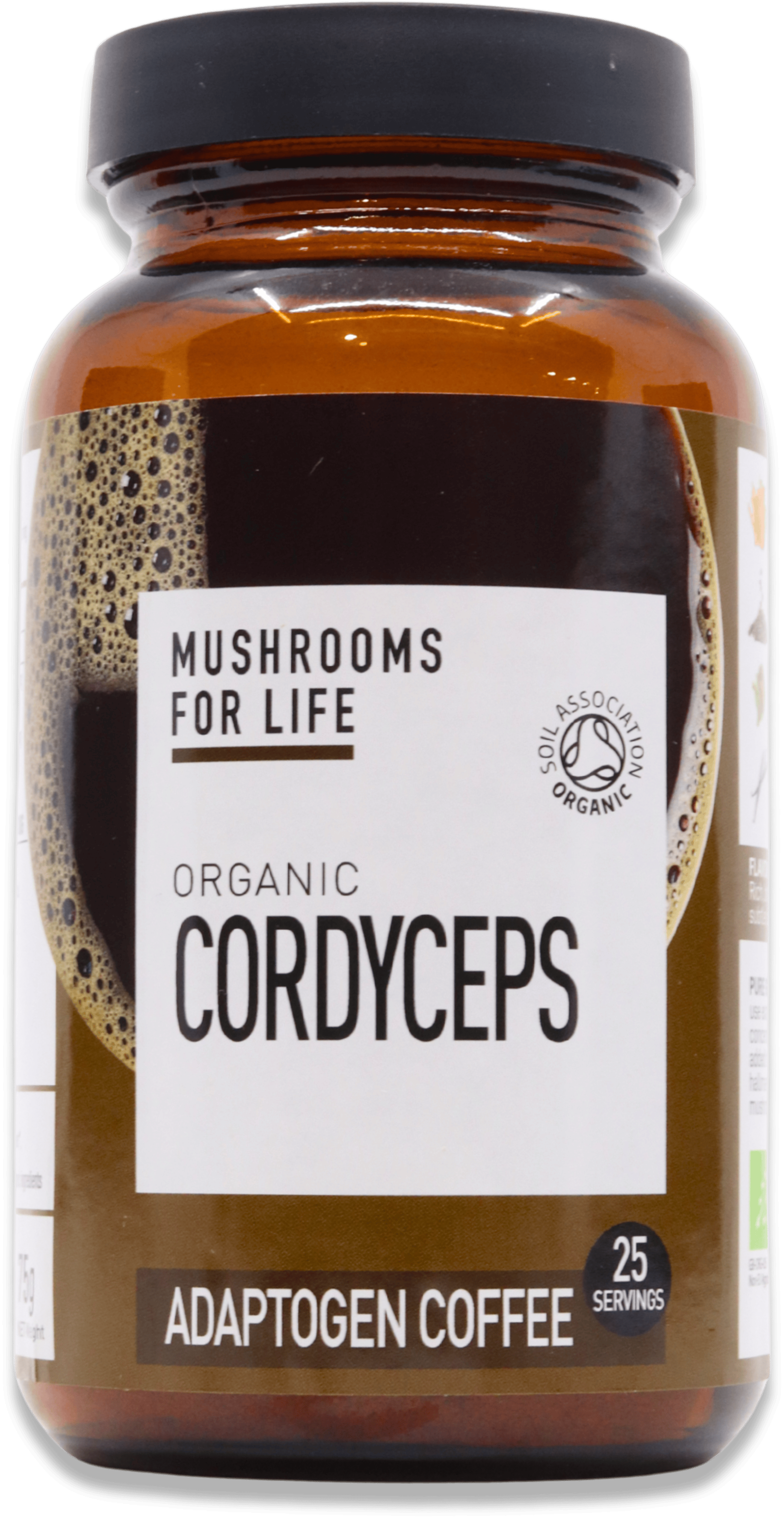 Mushrooms For Life Organic Cordyceps Adaptogen Coffee 75g