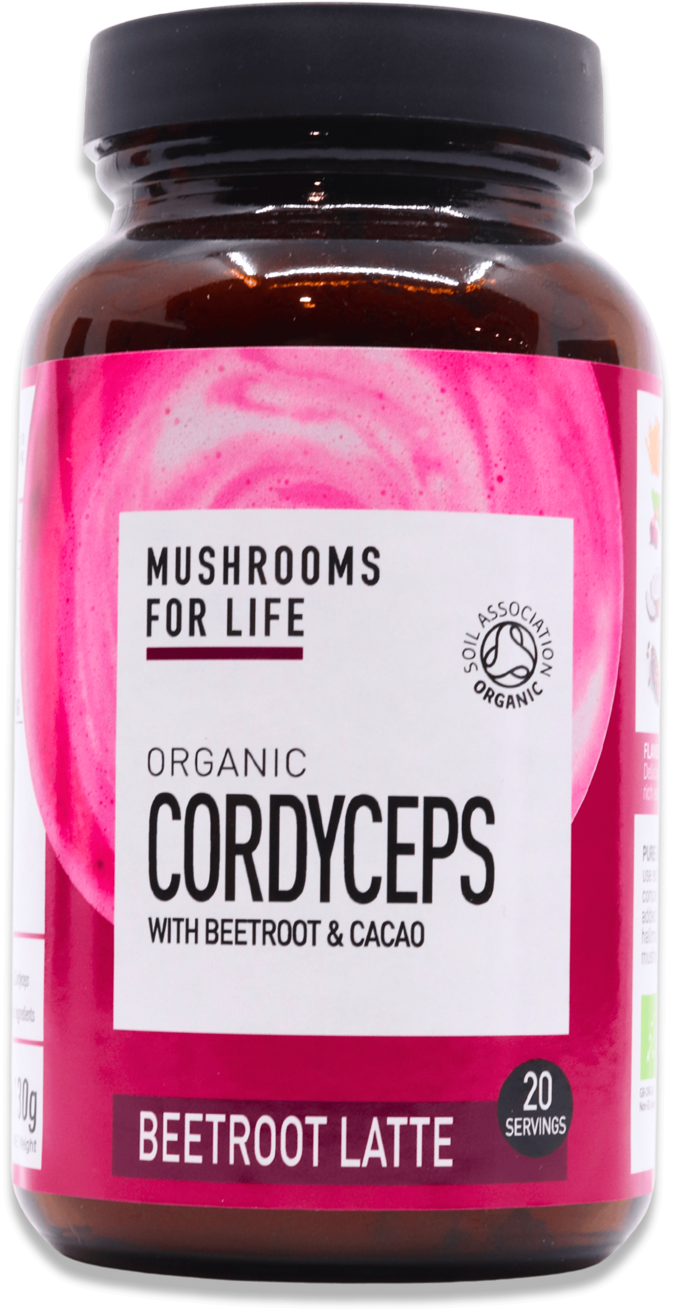 Mushrooms For Life Organic Cordyceps Beetroot Latte 130g