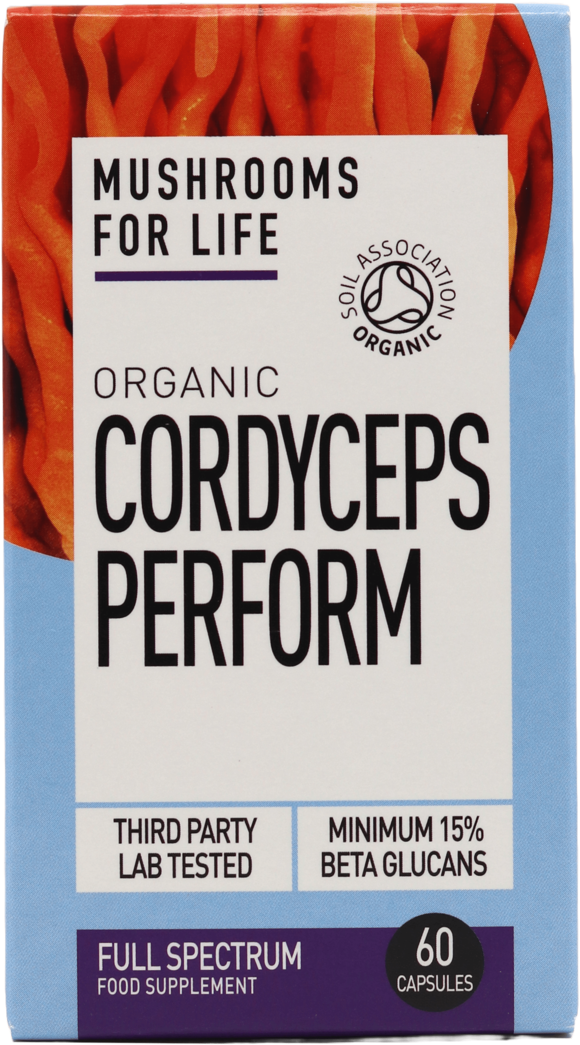 Mushrooms For Life Organic Cordyceps Perform Full Spectrum 60 Capsules