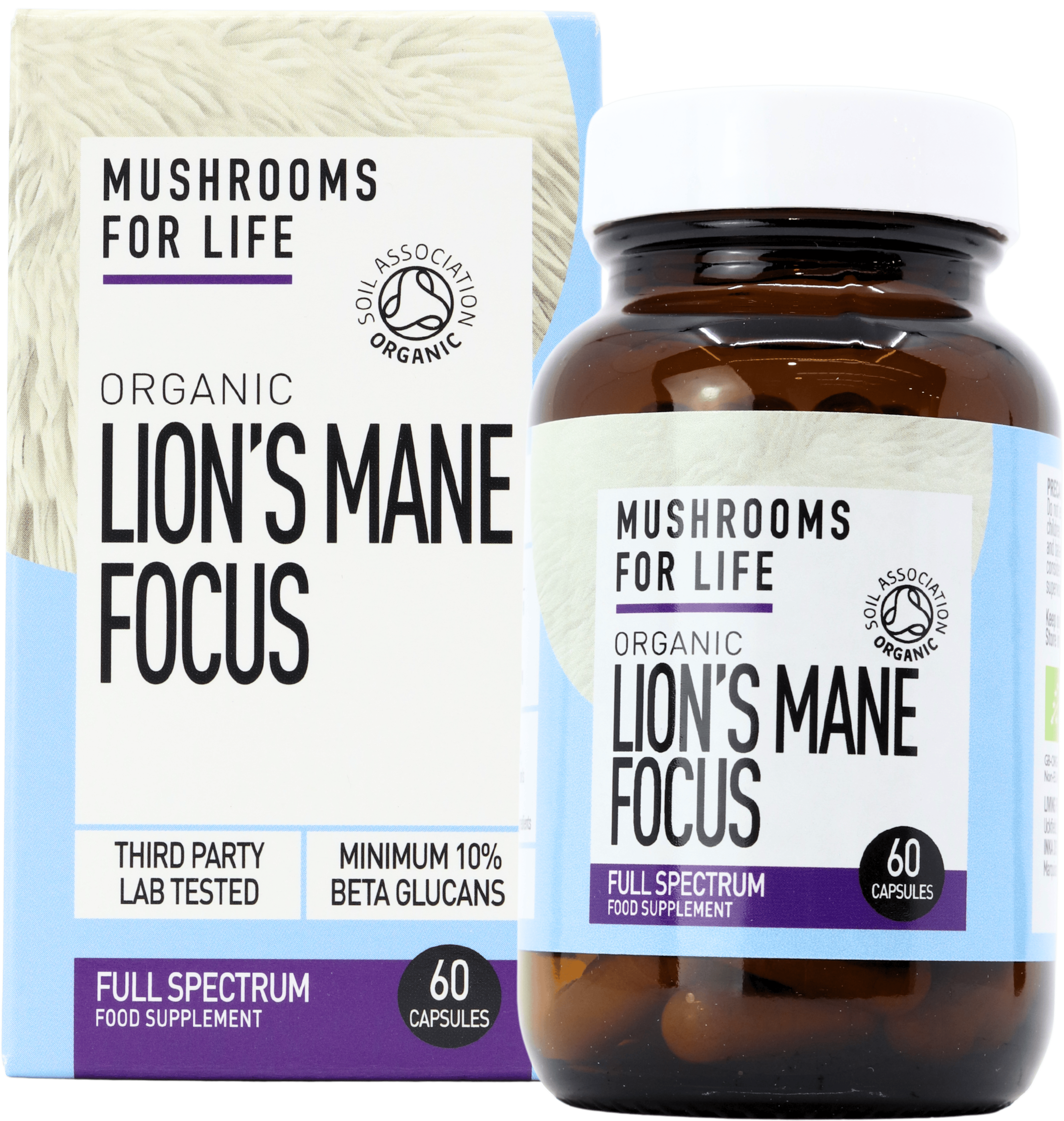 Mushrooms For Life Organic Lion's Mane Focus Full Spectrum 60 Capsules