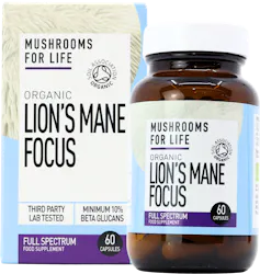 Mushrooms For Life Organic Lion's Mane Focus Full Spectrum 60 Capsules