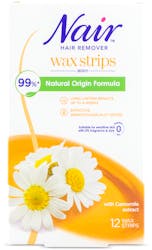 Nair Body Wax Strips with Camomile Extract 12 Strips