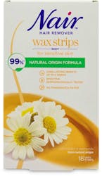 Nair Body Wax Strips with Camomile Extract 16 Strips