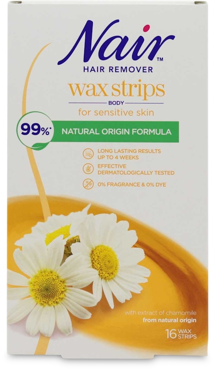 Nair Body Wax Strips with Camomile Extract 16 Strips