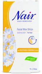 Nair Facial Wax Strips with Camomile Extract 12 Strips
