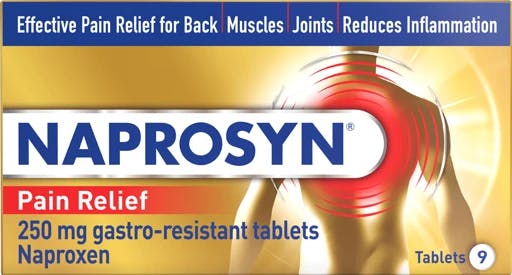 Naprosyn Pain Relief 250mg Gastro-Resistant 9 Tablets