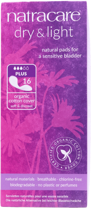 Natracare Dry & Light Plus Pads 16 pack
