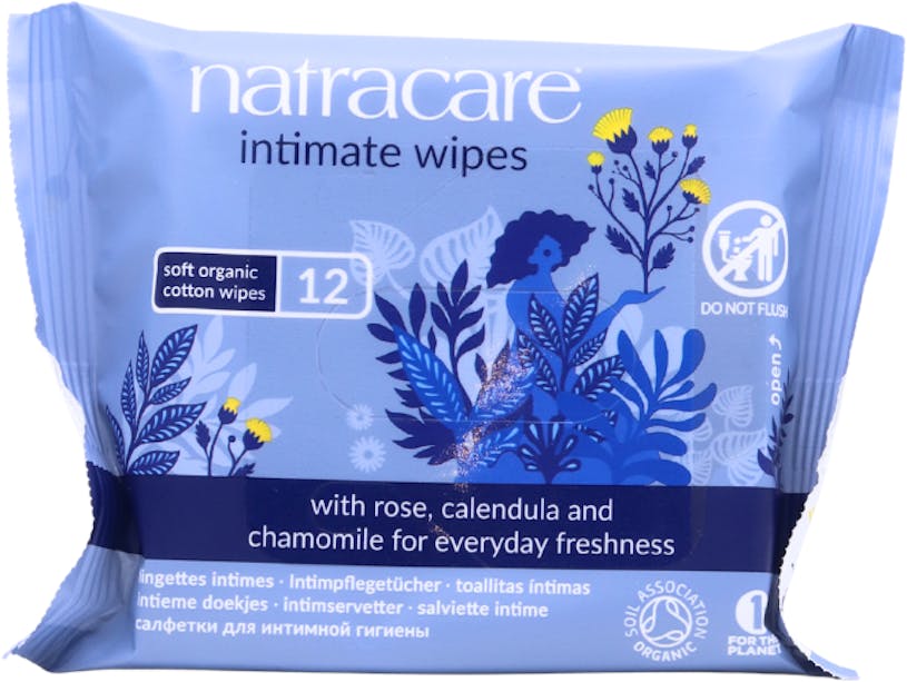 Natracare Organic Intimate Wipes 12pc - 2