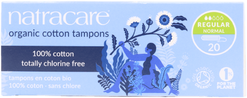 Natracare Organic Regular Digital Tampons 20 pack