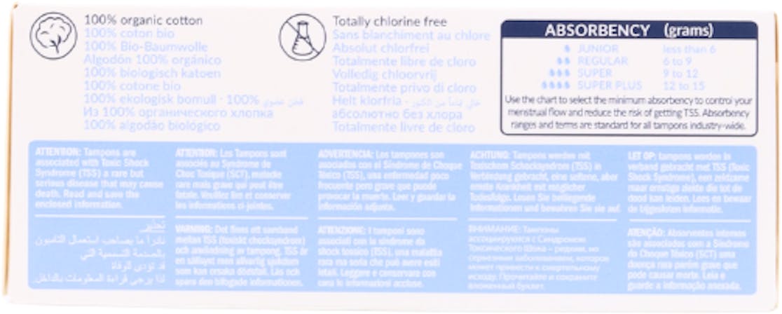 Natracare Organic Regular Digital Tampons 20 pack - 2