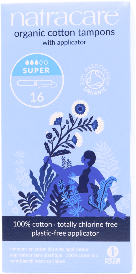 Natracare Organic Super Applicator Tampons 16 pack